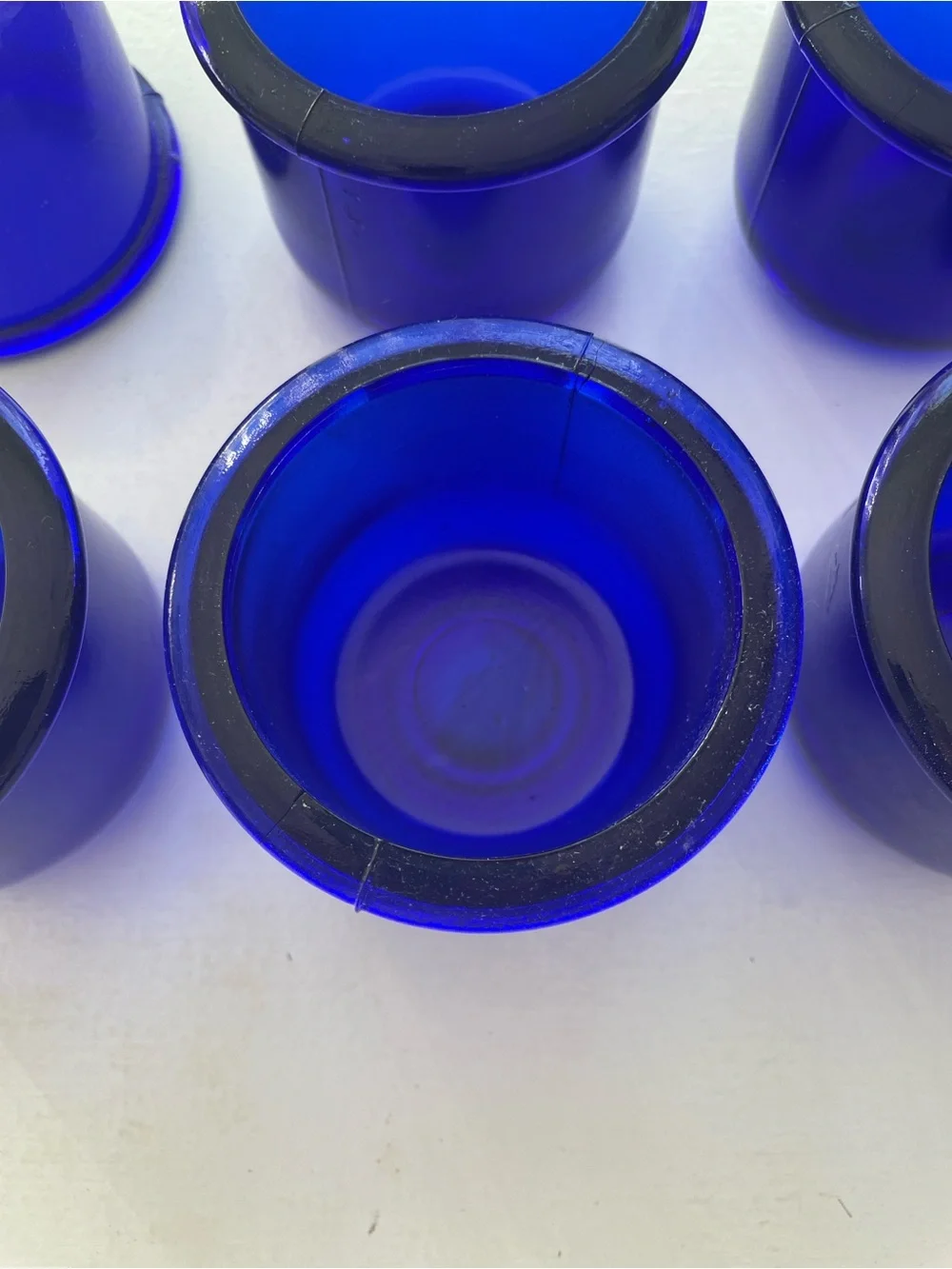 Set of 6 Cobalt Blue Votives